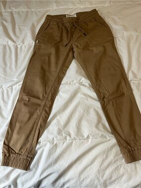 women Brown Jogger Pants - Casual Drawstring Tapered Fit